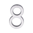 Heritage Brass Numeral 8 Concealed Fix 76mm (3") Polished Chrome finish - C1564 8-PC - Choice Handles