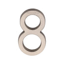 Heritage Brass Numeral 8 Concealed Fix 76mm (3") Satin Nickel finish - C1564 8-SN - Choice Handles