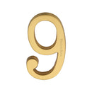 Heritage Brass Numeral 9 Concealed Fix 76mm (3) Satin Brass finish
 - C1564 9-SB - Choice Handles