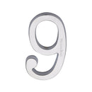 Heritage Brass Numeral 9 Concealed Fix 76mm (3) Satin Chrome finish
 - C1564 9-SC - Choice Handles