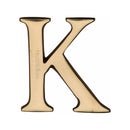 Heritage Brass Alphabet K Rear Fix 51mm (2") Polished Brass finish - C1565 2 K-PB - Choice Handles