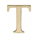 Heritage Brass Alphabet T Pin Fix 51mm (2") Satin Brass Finish - C1565 2 T-SB - Choice Handles