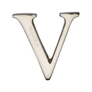 Heritage Brass Alphabet V Pin Fix 51mm (2") Polished Nickel Finish - C1565 2 V-PNF - Choice Handles