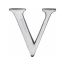 Heritage Brass Alphabet V Rear Fix 51mm (2") Satin Chrome finish - C1565 2 V-SC - Choice Handles