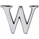 Heritage Brass Alphabet W Rear Fix 51mm (2") Polished Chrome finish - C1565 2 W-PC - Choice Handles