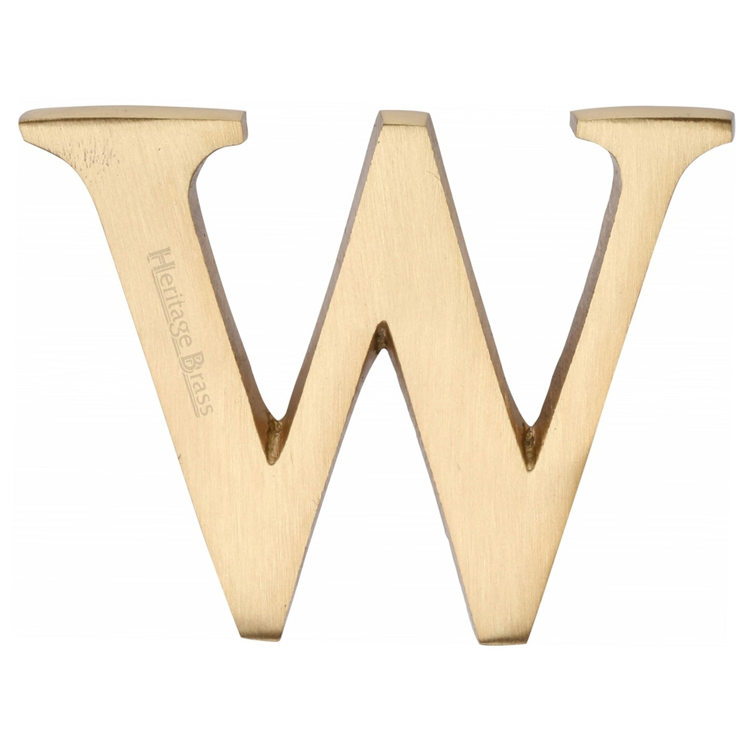 Pin Fix Lettering Heritage Brass Alphabet W Pin Fix 51mm (2