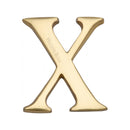 Heritage Brass Alphabet X Rear Fix 51mm (2") Polished Brass finish - C1565 2 X-PB - Choice Handles