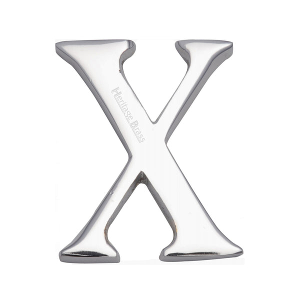 Heritage Brass Alphabet X Rear Fix 51mm (2") Polished Chrome finish - C1565 2 X-PC - Choice Handles