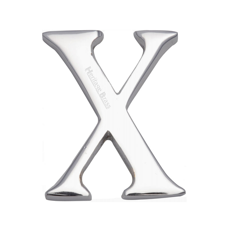 Heritage Brass Alphabet X Rear Fix 51mm (2") Polished Chrome finish - C1565 2 X-PC - Choice Handles