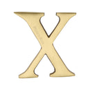 Heritage Brass Alphabet X Pin Fix 51mm (2") Satin Brass Finish - C1565 2 X-SB - Choice Handles