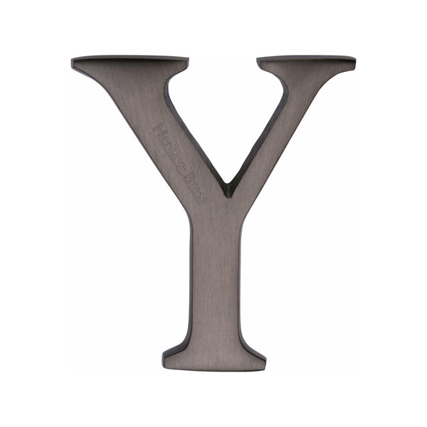 Heritage Brass Alphabet Y Pin Fix 51mm (2") Matt Bronze Finish - C1565 2 Y-MB - Choice Handles