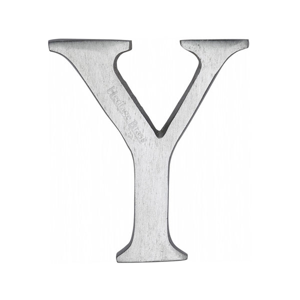 Heritage Brass Alphabet Y Rear Fix 51mm (2") Satin Chrome finish - C1565 2 Y-SC - Choice Handles