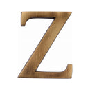 Heritage Brass Alphabet Z Rear Fix 51mm (2") Antique finish - C1565 2 Z-AT - Choice Handles
