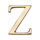 Heritage Brass Alphabet Z Rear Fix 51mm (2") Polished Brass finish - C1565 2 Z-PB - Choice Handles