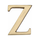 Heritage Brass Alphabet Z Pin Fix 51mm (2") Satin Brass Finish - C1565 2 Z-SB - Choice Handles