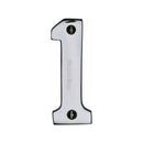 Heritage Brass Numeral 1 Face Fix 76mm (3") Polished Chrome finish - C1566 1-PC - Choice Handles