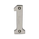 Heritage Brass Numeral 1 Face Fix 76mm (3) Satin Nickel finish
 - C1566 1-SN - Choice Handles