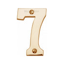 Heritage Brass Numeral 7 Face Fix 76mm (3") Polished Brass finish - C1566 7-PB - Choice Handles
