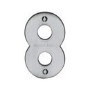 Heritage Brass Numeral 8 Face Fix 76mm (3") Satin Chrome finish - C1566 8-SC - Choice Handles