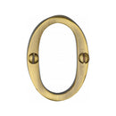Heritage Brass Numeral 0 Face Fix 51mm (2") Antique finish - C1567 0-AT - Choice Handles