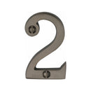 Heritage Brass Numeral 2 Face Fix 51mm (2") Matt Bronze finish - C1567 2-MB - Choice Handles
