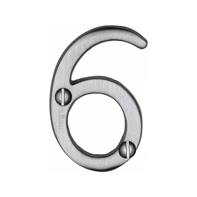 206 Sc Heritage Brass Numeral 6 Face Fix 51mm (2