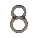 Heritage Brass Numeral 8 Face Fix 51mm (2") Matt Bronze finish - C1567 8-MB - Choice Handles