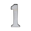Heritage Brass Numeral 1 Self Adhesive 51mm (2") Polished Chrome finish - C1568 1-PC - Choice Handles