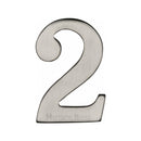 Heritage Brass Numeral 2 Self Adhesive 51mm (2") Satin Nickel finish - C1568 2-SN - Choice Handles