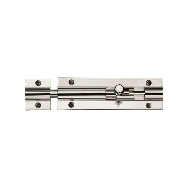 Heritage Brass Door Bolt Straight 4 x 1.25 Polished Nickel finish
 - C1582 4-PNF - Choice Handles