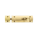 Heritage Brass Door Bolt Straight 4 x 1.25 Satin Brass finish
 - C1582 4-SB - Choice Handles