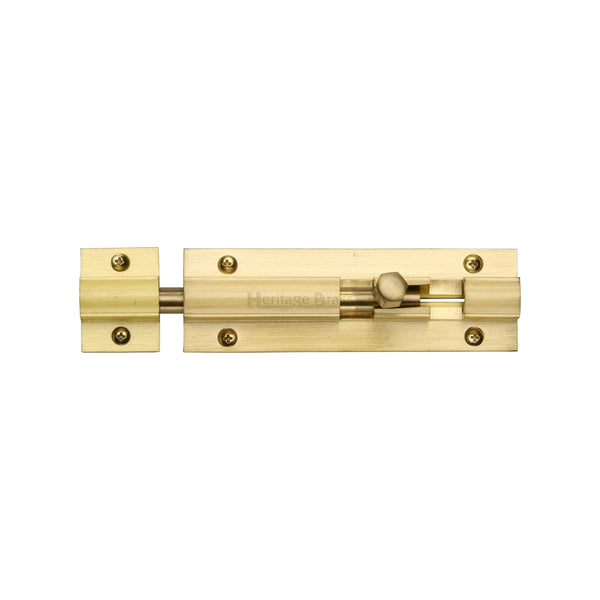 Heritage Brass Door Bolt Straight 4 x 1.25 Satin Brass finish
 - C1582 4-SB - Choice Handles