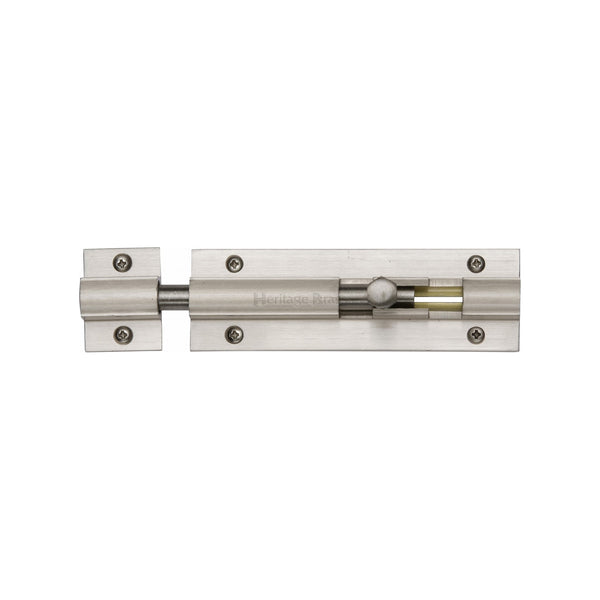 Heritage Brass Door Bolt Straight 4" x 1" Satin Nickel finish - C1580 4-SN - Choice Handles