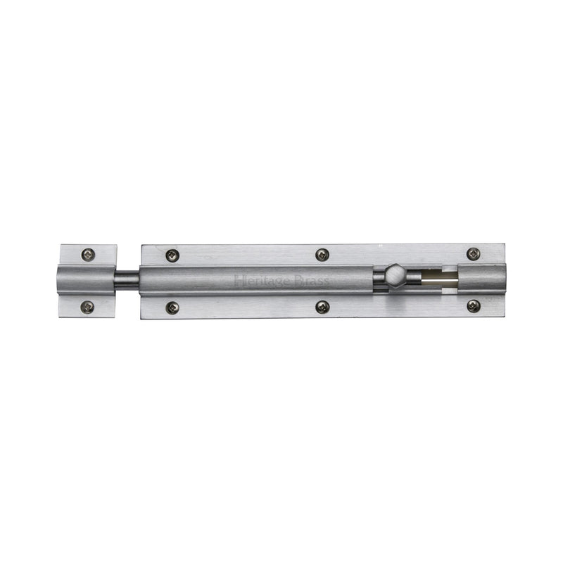 Heritage Brass Door Bolt Straight 6" x 1.25" Satin Chrome finish - C1582 6-SC - Choice Handles