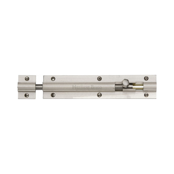 Heritage Brass Door Bolt Straight 6" x 1.25" Satin Nickel finish - C1582 6-SN - Choice Handles