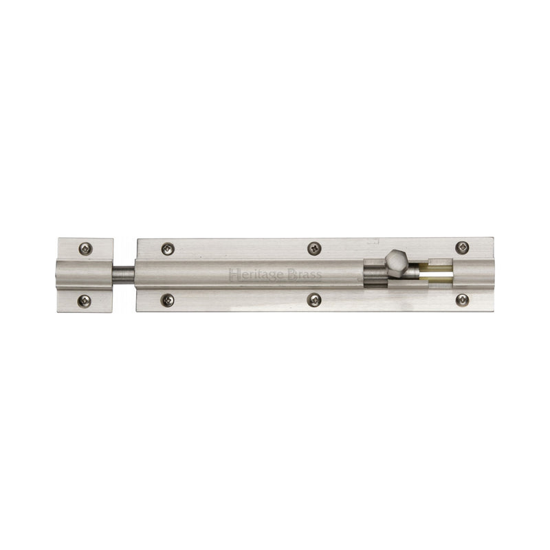 Heritage Brass Door Bolt Straight 6" x 1.25" Satin Nickel finish - C1582 6-SN - Choice Handles