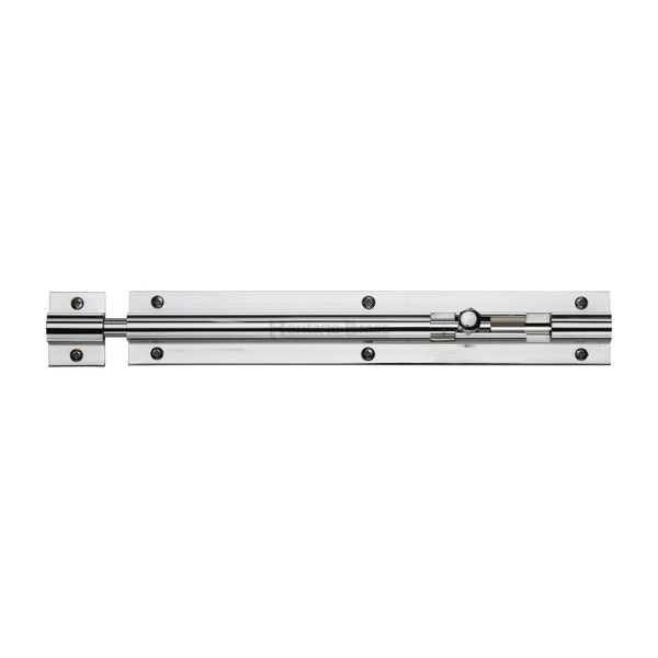 Heritage Brass Door Bolt Straight 8" x 1.25" Polished Chrome finish - C1582 8-PC - Choice Handles
