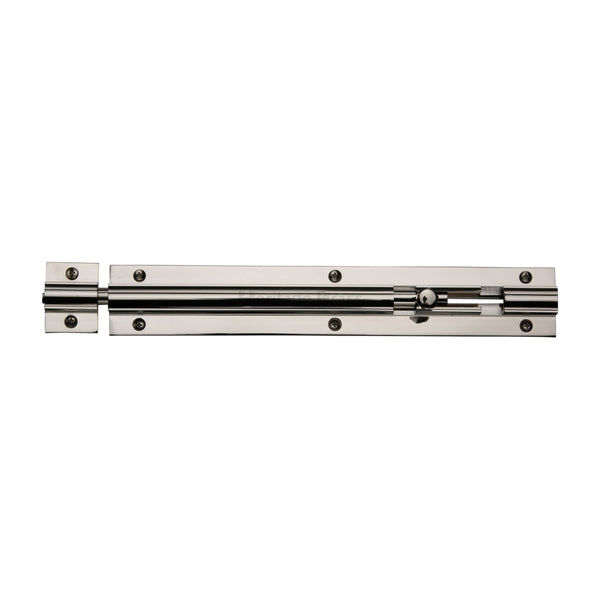 Heritage Brass Door Bolt Straight 8 x 1.25 Polished Nickel finish
 - C1582 8-PNF - Choice Handles