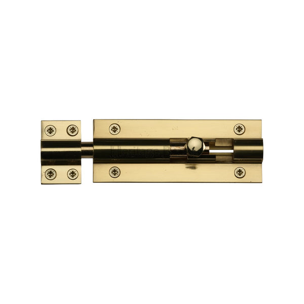 Heritage Brass Door Bolt Straight 4 x 1.5 Polished Brass finish
 - C1584 4-PB - Choice Handles