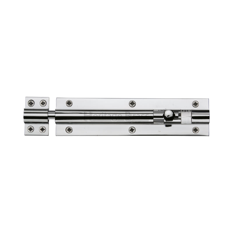 Heritage Brass Door Bolt Straight 6 x 1.5 Polished Chrome finish
 - C1584 6-PC - Choice Handles