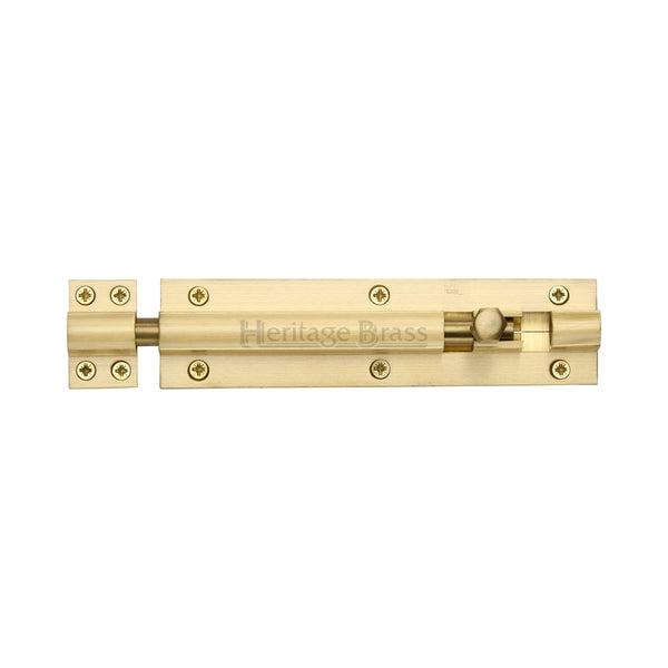 Heritage Brass Door Bolt Straight 6 x 1.5 Satin Brass finish
 - C1584 6-SB - Choice Handles
