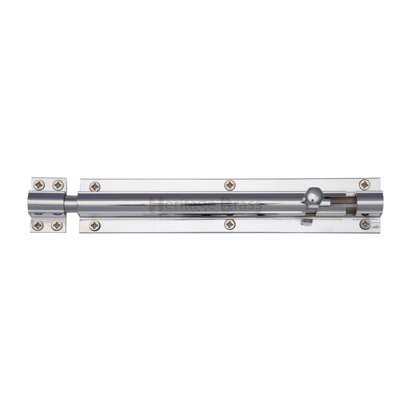 Heritage Brass Door Bolt Straight 8 x 1.5 Polished Chrome finish
 - C1584 8-PC - Choice Handles