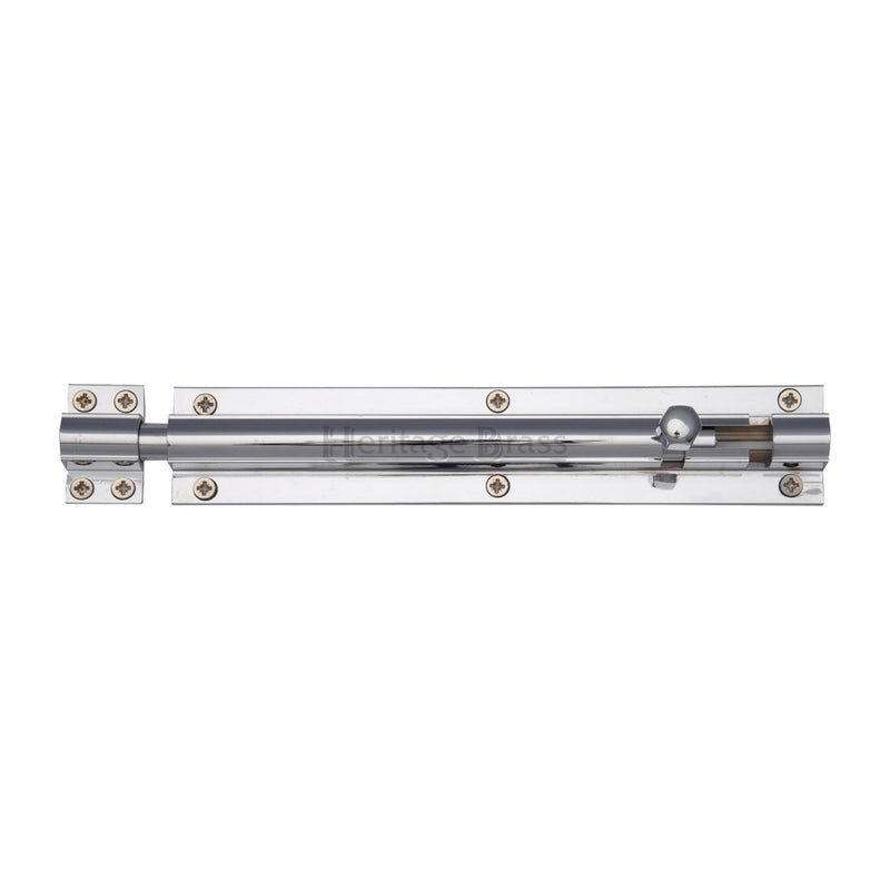 Heritage Brass Door Bolt Straight 8 x 1.5 Polished Chrome finish
 - C1584 8-PC - Choice Handles