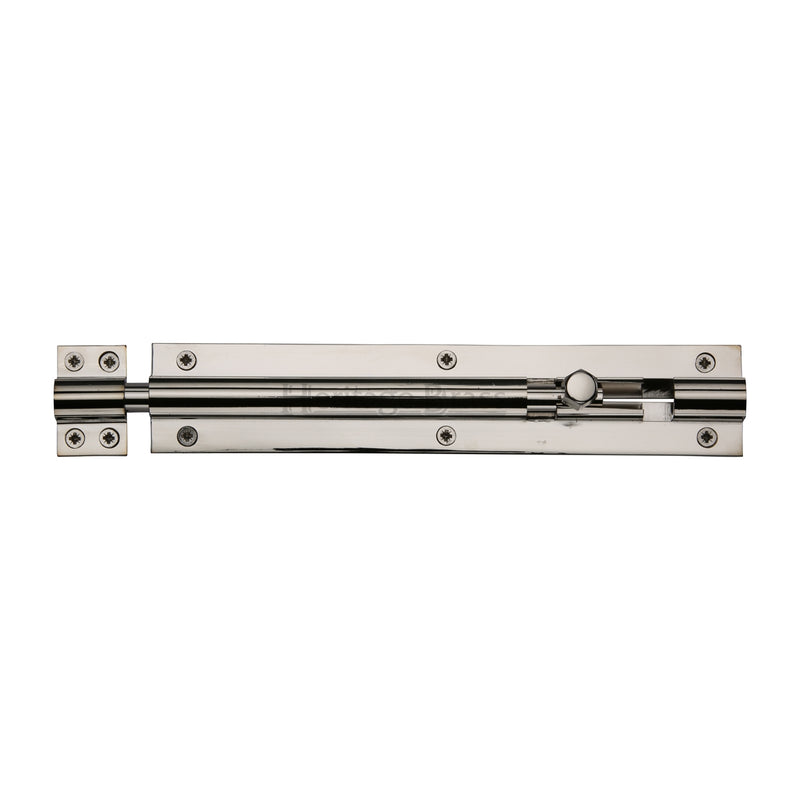 Heritage Brass Door Bolt Straight 8 x 1.5 Polished Nickel finish
 - C1584 8-PNF - Choice Handles