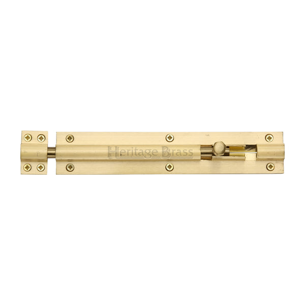 Heritage Brass Door Bolt Straight 8 x 1.5 Satin Brass finish
 - C1584 8-SB - Choice Handles