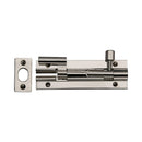 Heritage Brass Door Bolt Necked 4 x 1.25 Polished Nickel finish
 - C1592 4-PNF - Choice Handles