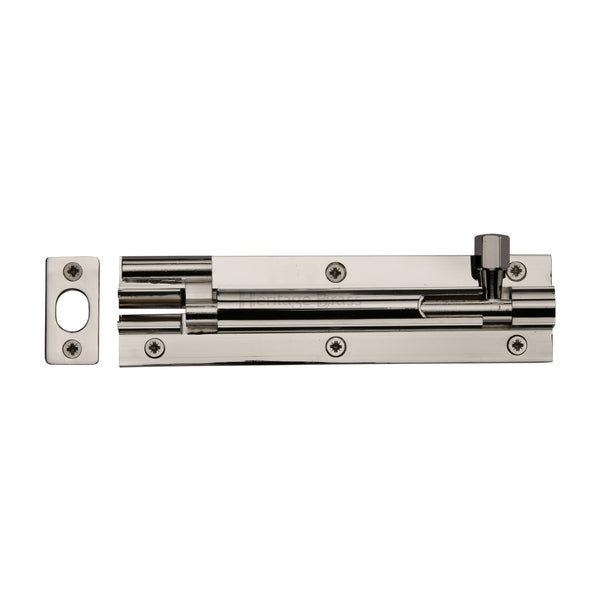 Heritage Brass Door Bolt Necked 6 x 1.25 Polished Nickel finish
 - C1592 6-PNF - Choice Handles