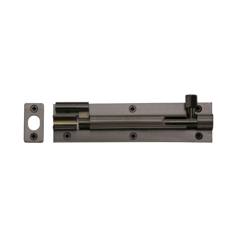 Heritage Brass Door Bolt Necked 6" x 1.5" Matt Bronze finish - C1594 6-MB - Choice Handles