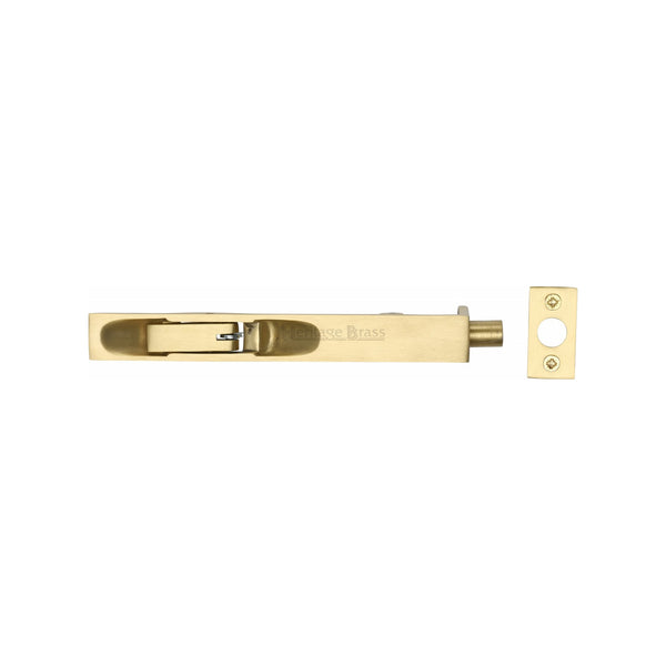 Heritage Brass Door Bolt Flush Fitting 6" x .3/4" Satin Brass finish - C1680 6-SB - Choice Handles