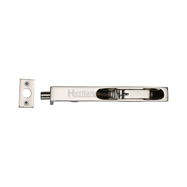 Heritage Brass Door Bolt Flush Fitting 8" x .3/4" Polished Nickel finish - C1680 8-PNF
